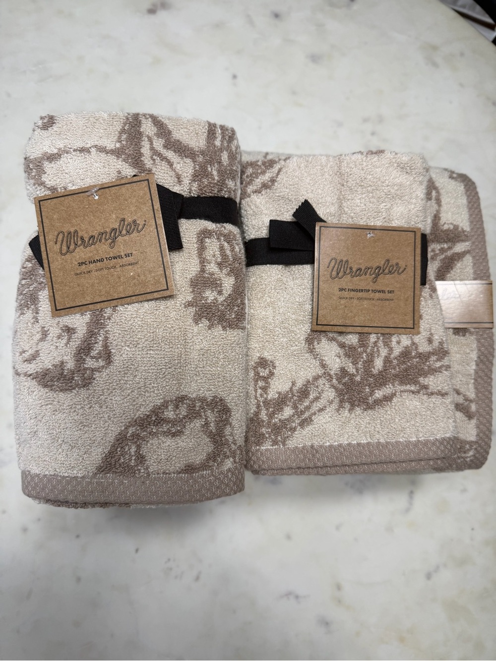 Wrangler Beige Horse Towel Set